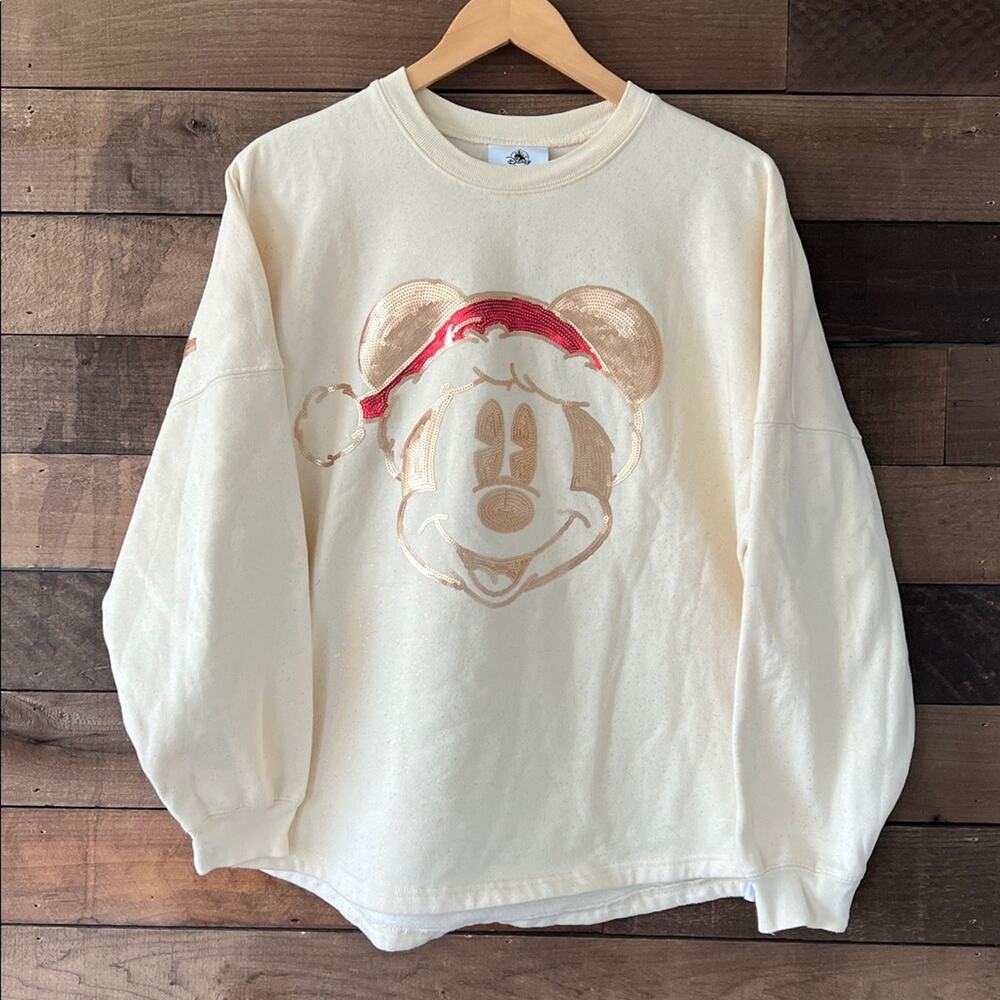 Disneyland Resort Mickey Mouse Sequined Holiday Spirit Jersey Christmas Medium